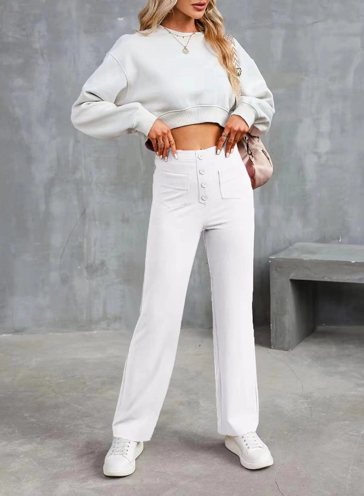 Kaleide™ -  Casual high waisted stretch pants for women