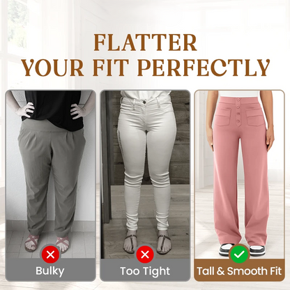 Kaleide™ -  Casual high waisted stretch pants for women