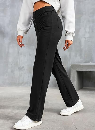 Kaleide™ -  Casual high waisted stretch pants for women