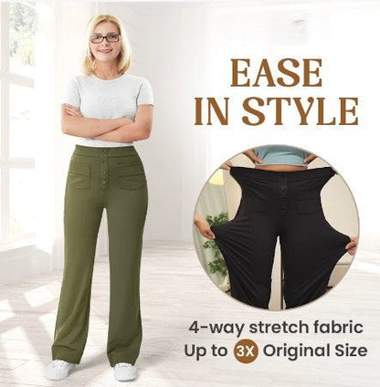 Kaleide™ -  Casual high waisted stretch pants for women