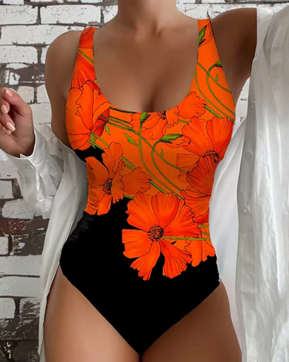 Lucyna ™ - Stylish one-piece swimsuit with floral pattern