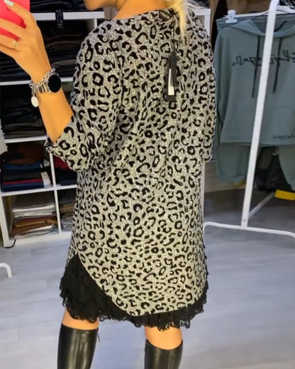 Kaleide™ - Leopard print slim fit dress