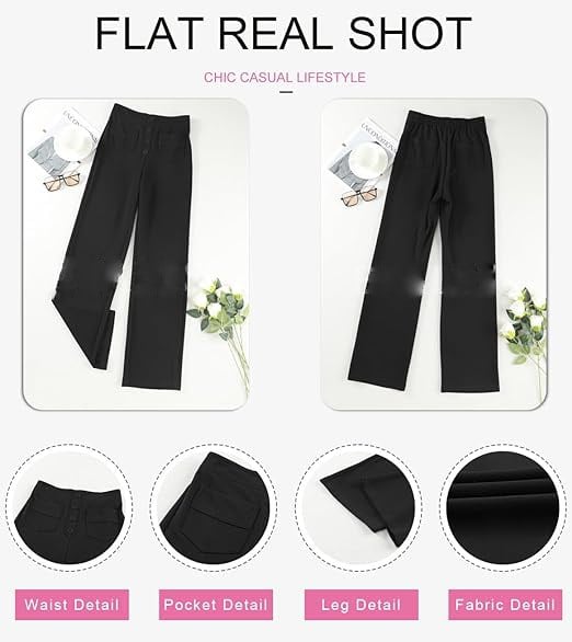 Kaleide™ -  Casual high waisted stretch pants for women