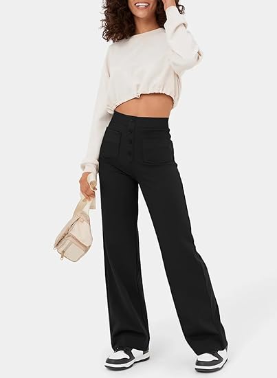 Kaleide™ -  Casual high waisted stretch pants for women