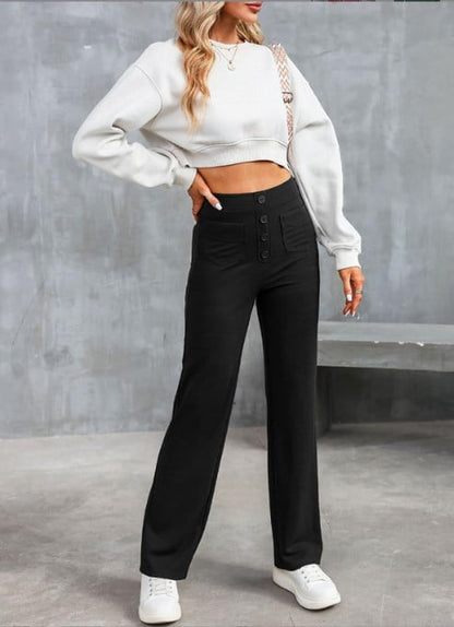 Kaleide™ -  Casual high waisted stretch pants for women