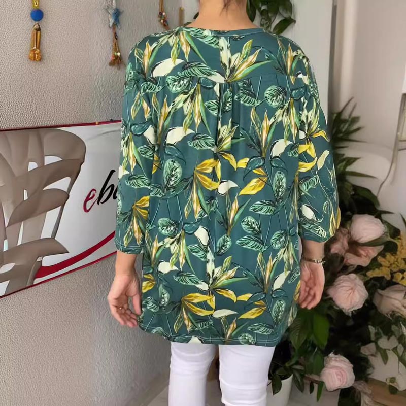 Kaleide™ - Floral V-Neck Blouse